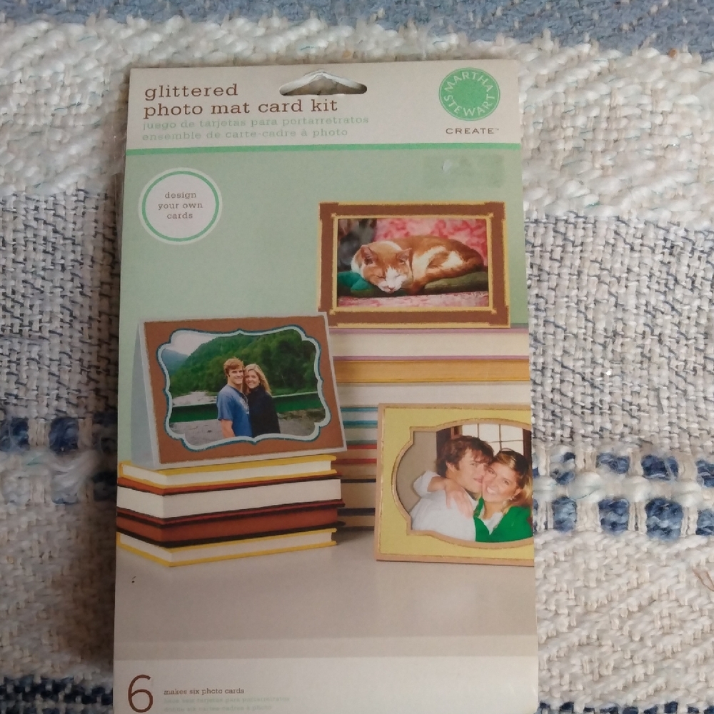Martha Stewart Glittered Photo Mat Card Kit - Multicolor